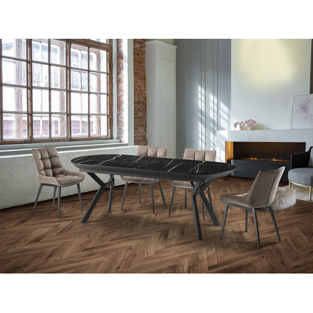 Mesa comedor acabado mármol negro - ANTEA